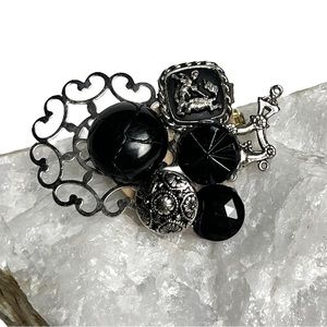 Hand Made Repurposed Unique Dragon Slayer Brooch